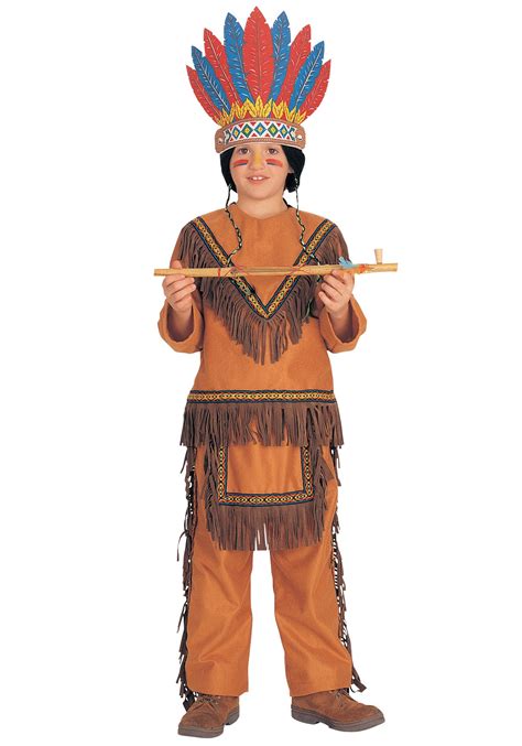 Foodie mommy will attempt to do her half face with indian. Indian Chief Boys Costume - Kids Native American Indian ...