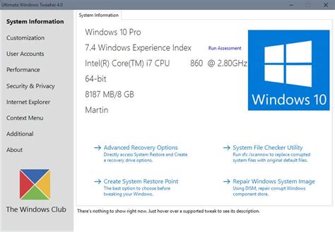 Ultimate Windows Tweaker 4 For Windows 10 Released Ghacks Tech News
