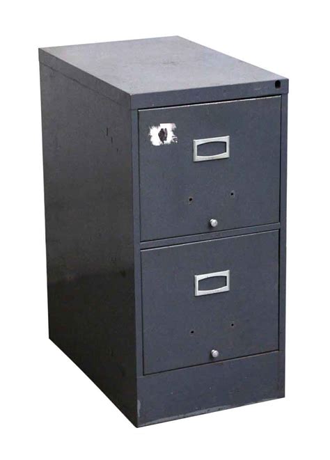Metal lateral file cabinets are offered in a number of sizes and come complete with pull out shelves. Salvaged Two Drawer Metal File Cabinet | Olde Good Things