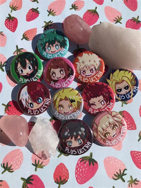 My Hero Academia Buttons Etsy