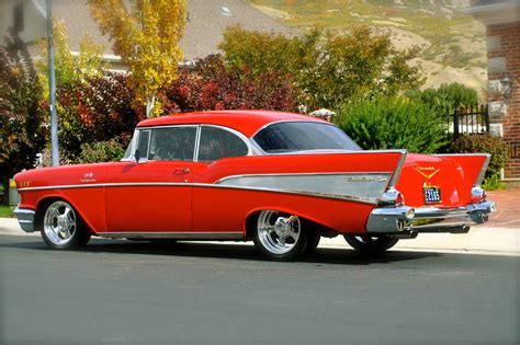 Red For The Holidays This Santas Cruiser 57 Chevy Bel Air Ready For