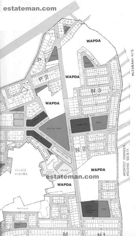 Map Of Wapda Town Lahore By Estateman
