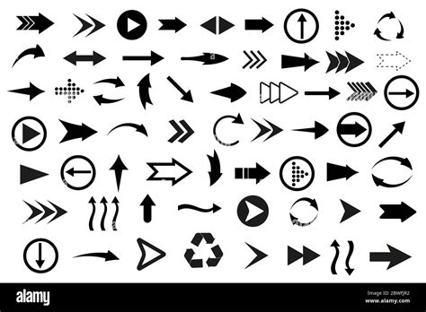 Arrows Big Black Set Icons Arrow Icon Stock Vector Image And Art Alamy