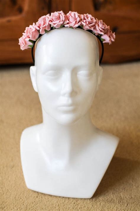 Sale Pale Pink Handmade Headband Beautiful Delicate Flower Garland