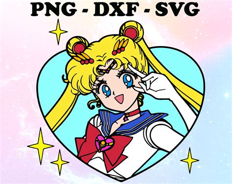 Sailor Moon svg dxf png Sailor Moon digital silhouette | Etsy