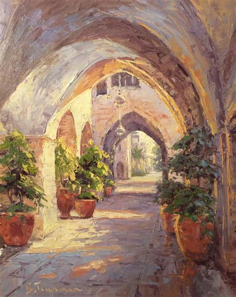 A Painters Journey Two New Paintings Of Israel Yafo Arches In