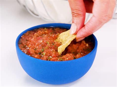 This Fresh And Spicy Homemade Salsa Makes A Big Batch But Trust Us It Wont Last Long