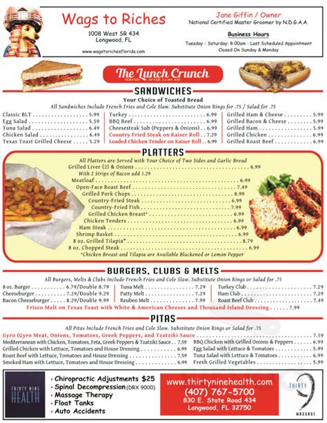 Sallys Diner Menus In Casselberry Florida United States