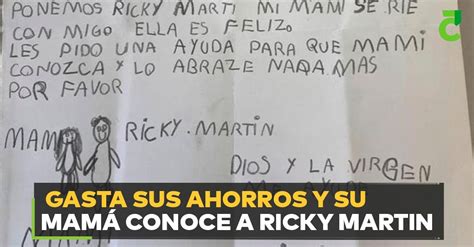 Niño Gasta Sus Ahorros Para Que Su Mamá Conozca A Ricky Martin