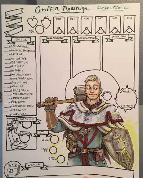 Art Had This Custom Character Sheet With My Character Portrait