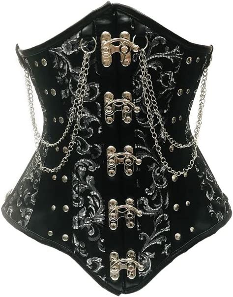 Daisy Corsets Womens Steel Boned Underbust Corset W Chains And Clasps