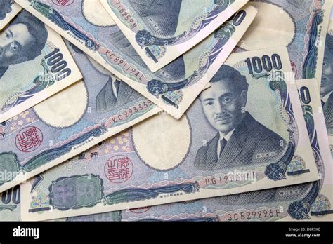 Background Of Japanese Yen Notes Stock Photo Alamy