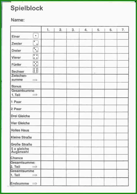 Kniffelblock zum ausdrucken pdf 11. Vorlagen Kniffel Ausdrucken - Kostenlose Vorlagen zum ...