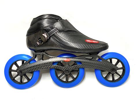 Trurev Carbon Fiber Pro Inline Speed Skating Skate 3 Wheel Carbon