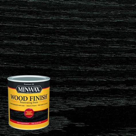 Minwax Wood Finish True Black Oil Based Interior Stain Actual Net