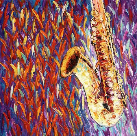 Colorful Sax Painting By Douglas Parr Fine Art America