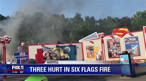 Three Hurt In Six Flags Ride Fire Youtube