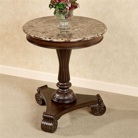 Killian Marble Top Round Accent Table