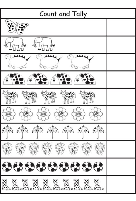 Free Printable Cut And Paste Tally Mark Worksheets
