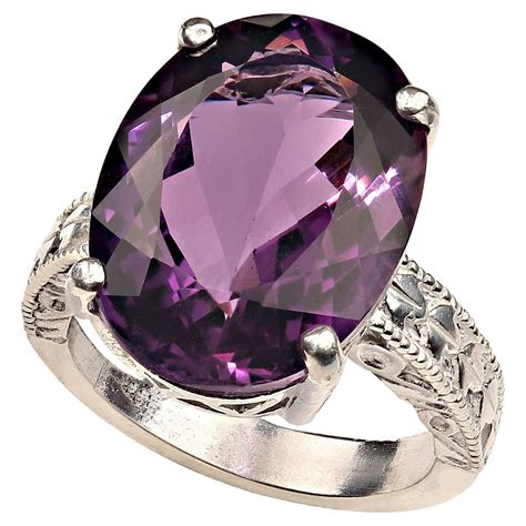 Ajd Bold And Exciting Amethyst And Ruby Dinner Ring February Birthstone