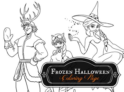 Frozen 2 coloring pages are a fun way for kids of all ages to develop creativity, focus, motor skills and color recognition. Frozen Halloween Coloring Page - mommy in SPORTS