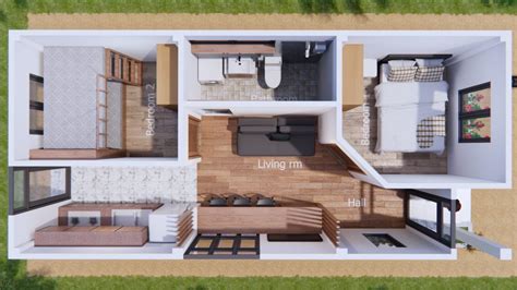 See more ideas about floor plans, how to plan, pent house. Tiny House Plans 4x9 Meters 2 Bedroom Terrace Roof - House ...