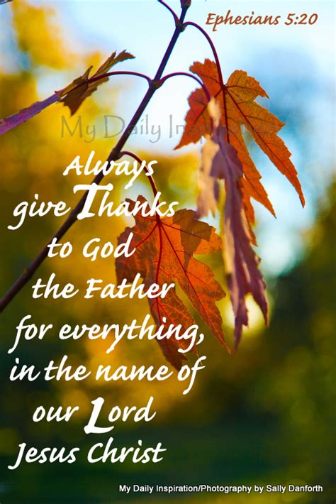 Always Giving Thanks To God The Father For Everything