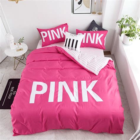 Victoria Secret Pink Comforter Set Queen Size Pink Bedding Pink