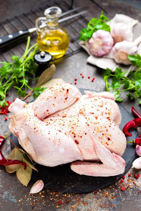 The breast meat doesn't dry out, the dark meat is tender and juicy, and there's lots of crispy golden skin to enjoy. Raw chicken. Fresh whole chicken with ingredients for ...