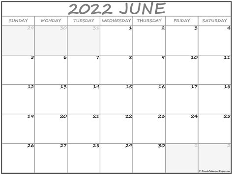 June 2019 Calendar Free Printable Monthly Calendars