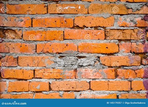 Brickwork Bright Orange Color Stock Image Image Of House Structure