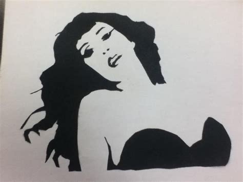 Katy Perry Stencil I Made In Art Class I Added Colour To It But Its