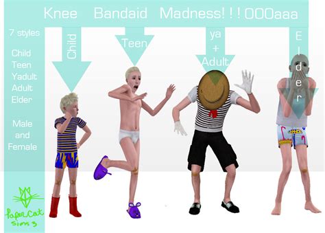 Mod The Sims Knee Bandaid Madness