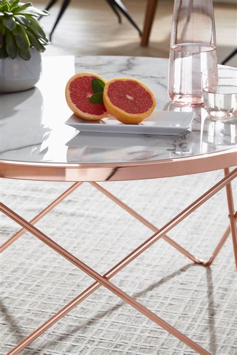 1 x couchtisch, ramona, weißes marmorfurnier, weiß/silberne beine (8.7 kg) 72.50 x 13.00 x 71.00 cm (l x b x h). WOHNLING Design Couchtisch Marmor Optik Weiß Rund Ø85 cm ...