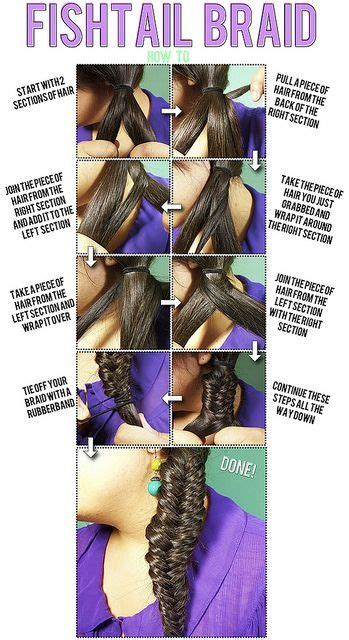You're going to make two fairly large braids on both sides of your head. Fishtail Braid | Hair styles, Fish tail braid, Hair hacks