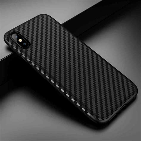 Hemi 426 Hp Iphone X Black Carbon Fiber Texture Leather Tpu Shockproof
