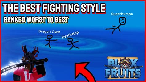 Ranking All Fighting Styles In Blox Fruits Blox Fruits Tier List Roblox Youtube