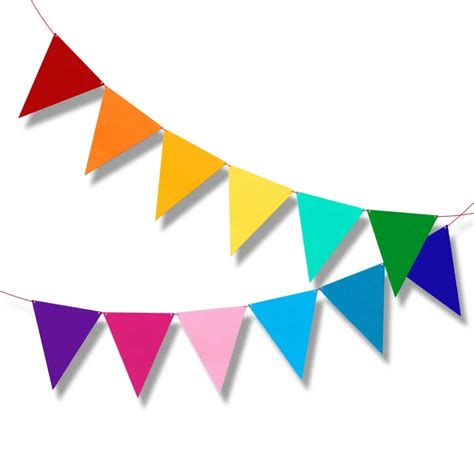 Multicolor Felt Fabric Pennant Flag Banner For Kids Birthday Party