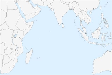 Indian Ocean Blank Map