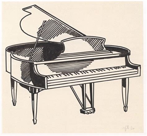 Roy Lichtenstein Piano C1961 Zeichnung Klavier Kreativ