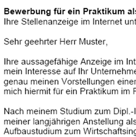 Bewerbung - Diplom-Ingenieur/in (Trainee) | vorlagen.de