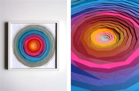 Multicolored Layered Paper Sculptures By Maud Vantours