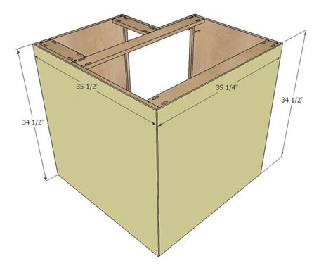 Then, cut 4 panels out of 1 by 6 lumber for the base panels and top bracers, and cut 4 more panels for the face of the cabinet. Ana White | Build a 36" Corner Base Easy Reach Kitchen Cabinet - Basic Model | Free and Easy DIY ...