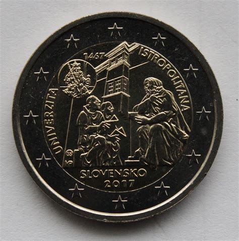 Slovakia 2 € Euro Commemorative Coin 2017 Universitas Istropolitana
