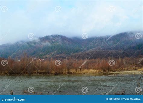 Mountain River Water Landscape Wild River In Mountains Stock Image