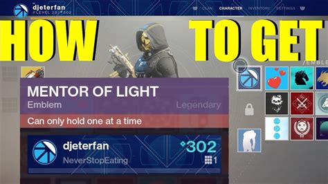 Destiny 2 How To Get The Mentor Of Light Emblem Youtube