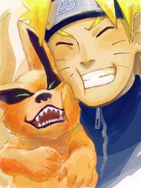 Baby Kurama Is So Happy With His Jinchuriki Naruto Cute Naruto