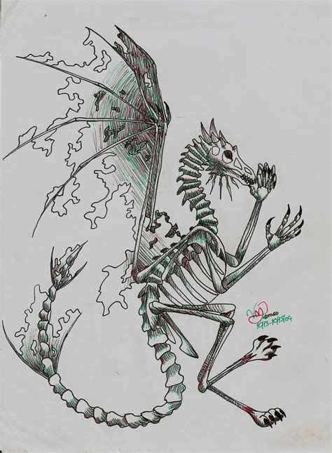 Skeleton Dragon By Dinosapien On Deviantart