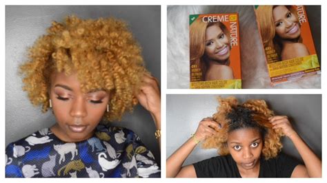 This stripping process is what makes the hair go crispy, and it's damn hard to get a good clean blonde in one go. BLACK to BLONDE natural Hair | Creme Of Nature Hair Color ...