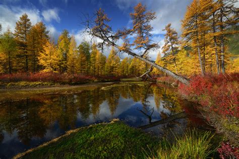 Wallpaper Landscape Nature Sky Clouds Water River Reflection